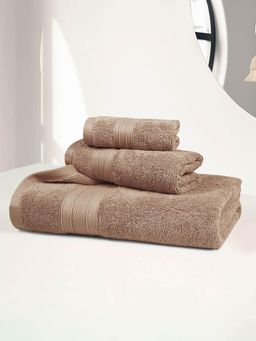 MYTRIDENT - Soft Comfort Air Rich, Cotton 3 Pcs Towel Set, 500 Gsm, Acron (S)