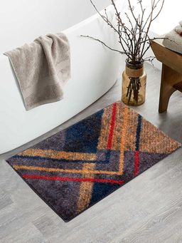 BIANCA - Super Soft Designer Anti Slip Bath Mat Medium Geometric-Multi- Color