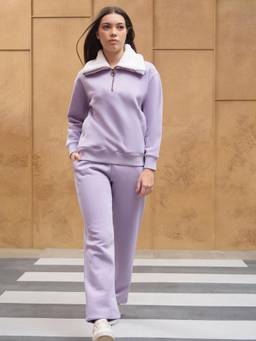 Sweet Dreams - Womens Solid Purple Top with Pyjama