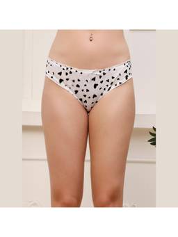 PrettyCat - Womens Heart Print Low Rise Hot See Through Transparent Panty