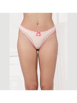 PrettyCat - Womens Front Baby Print Low Rise See Through Hot Thong Panty