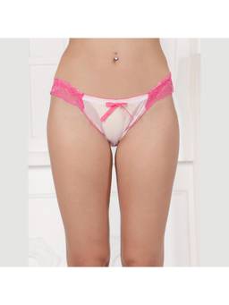 PrettyCat - Womens Lace Waistband Low Rise See Through Hot Thong Panty
