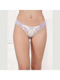 PrettyCat - Womens Lace Waistband Low Rise See Through Hot Thong Panty