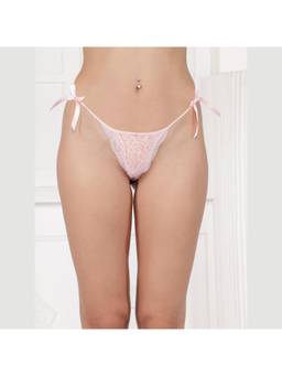 PrettyCat - Womens Side Bows Waistband Low Rise Hot Thong Panty