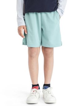 RARE ONES - Blue Clon Cotton Drawstring Closure Regular Solid Shorts - Rare Ones By Rare Rabbit
