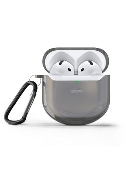 GRIPP - Silicase Silicone AirPods (4th Generation) Case Aluminium Keychain Hook - Grey