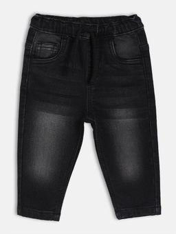 MINI KLUB - Cotton Solid Denim Pant - Black