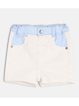 MINI KLUB - Cotton Solid Shorts - White