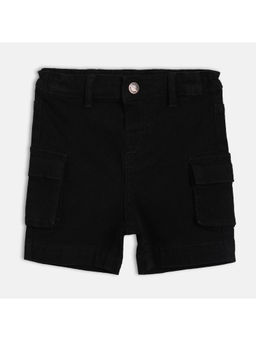 MINI KLUB - Cotton Solid Shorts - Black