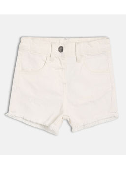 MINI KLUB - Cotton Solid Shorts - White