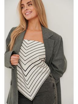 NA-KD - Striped Scarf-White Stripe