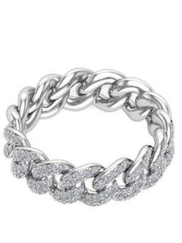 Margento Jewels - 925 Sterling Silver Link Chain Ring
