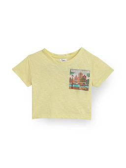 ANTHRILO - Amsterdam Yellow Jacquard Summer Girls T-Shirt