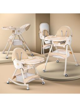 BAYBEE - Beige Throne 4 In 1 High Chair For Baby (18-24 Months)