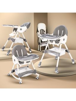 BAYBEE - Grey Throne 4 In 1 High Chair For Baby (18-24 Months)