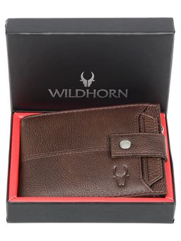 WILDHORN - Top Grain Leather Wallet for Men (Brown)