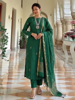 Gahan - Womens Green Rayon Blend Printed Straight Kurta and Pant with Dupatta