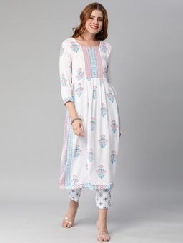 Gahan - Womens Viscose Rayon Straight Printed Kurta with Pant