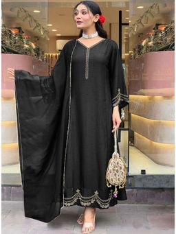 Gahan - Womens Viscose Rayon Straight Solid Kurta with Pant &Dupatta
