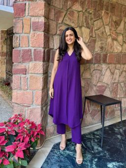Gahan - Womens Begani Rayon Blend Solid A-Line Kurta With Pant