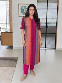 Gahan - Womens Multi Rayon Blend Printed Straight Kurta With Pant