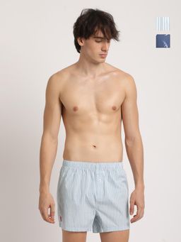 The Bear House - Mens Printed Woven Boxers (Pack of 2)
