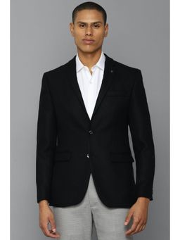Allen Solly Men Black Slim Fit Solid Formal Blazer