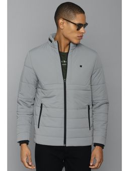 Allen Solly - Men Grey Solid Full Sleeves Casual Jacket