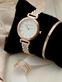 Joker and Witch - Joker & Witch White Stainless Steel Watch and Bracelet With Ring (Set of 3)