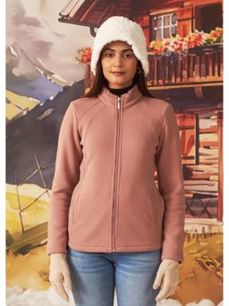 Lakshita - Pink Monochrome Acrylic Jacket for Women