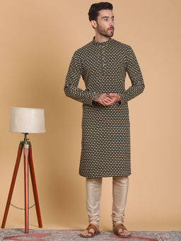 TABARD - Full Sleeve Regular Fit Kurta with Churidar (Set of 2)