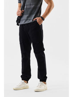 Snitch - Black Solid Regular Fit Joggers