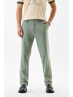 Snitch - Green Solid Slim Fit Trouser