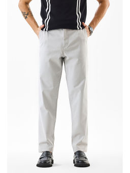 Snitch - Grey Solid Slim Fit Trouser