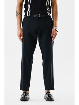 Snitch - Black Solid Slim Fit Trouser