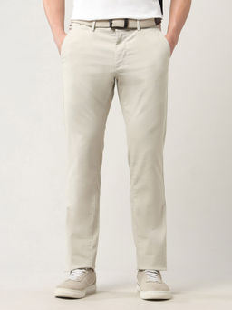 Arrow Newyork - Grey Solid Slim Fit Trouser