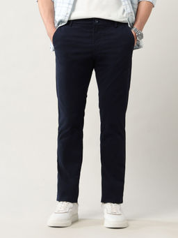 Arrow - Blue Solid Regular Fit Trouser