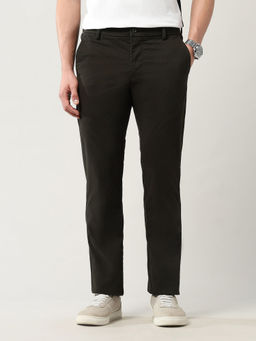 Arrow - Grey Solid Regular Fit Trouser
