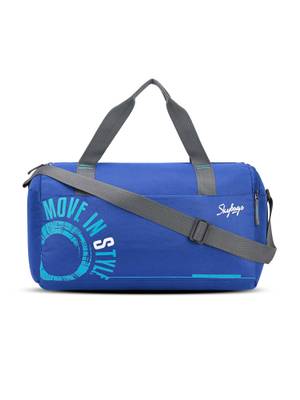Buy Skybags Blue Printed Polyester Duffle Bag Online
