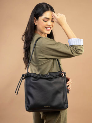 Buy Accessorize London Women Ruched Large Shoulder Bag Online