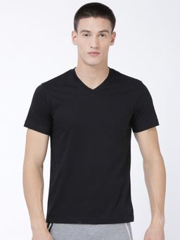 Levi's - Men Ultra-soft Cotton 300 Ls Classic V Neck Solid T-shirt Black