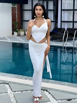 Tandul - Stunning White Top with Skirt