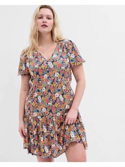 GAP - Floral V-Neck Multicolour Dress