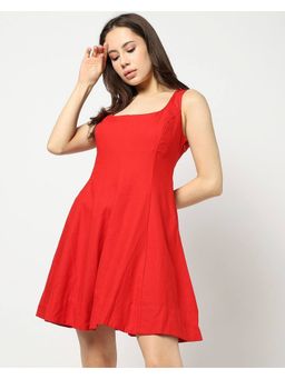 GAP - Square Neck A-Line Red Dress