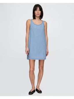 GAP - Scoop Neck Denim Blue Dress