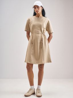 TOKYO TALKIES - Knitted Beige Dress