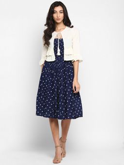 Deebaco - Polka Blue Dress with Jacket