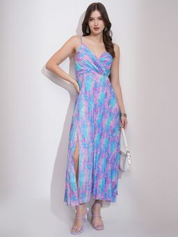 TOKYO TALKIES - Print Fit and Flare Multicolour Dress