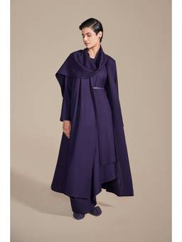 AMPM - Keisha Deep Purple Jacket with Brooch (Set of 2)