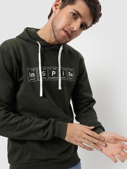 Campus Sutra - Typography Print Hoodie Kangaroo Pocket